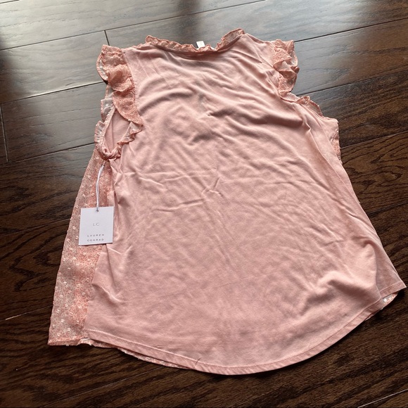 LC Lauren Conrad Pink Floral Ruffle Tank - Picture 11 of 11